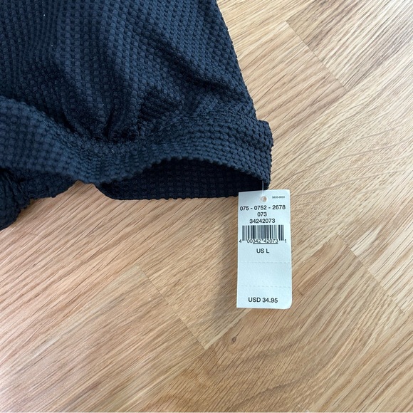 Aerie Black Bikini Swimsuit Top & Bottom Sz Large NWT - Picture 4 of 10
